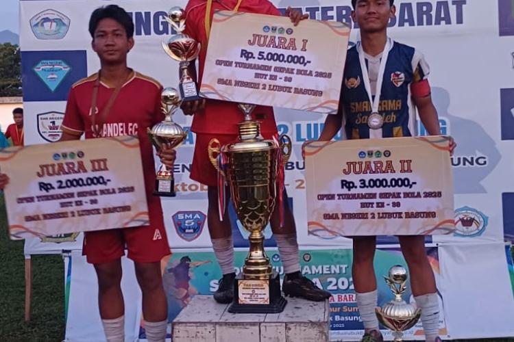 Sang juara Turnamen sepak bola SMAN 2 Lubuk basung